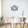 Wallity Lotus Flower 1 Metal Decor Negro